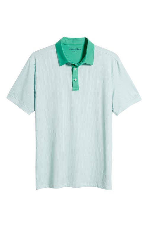 Shop Mizzen + Main Mizzen+main Versa Performance Polo In Lime Triangle Geo