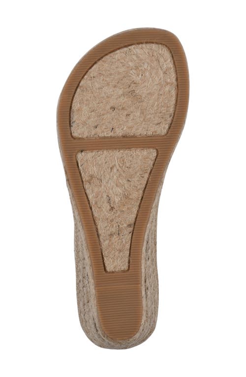 Shop White Mountain Footwear Beachball Espadrille Wedge Sandal In Floral Denim/fabric