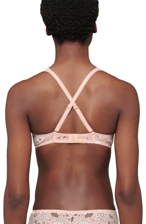 Simone Perele Festive Triangle Underwire Plunge Bra In Ballet Pink