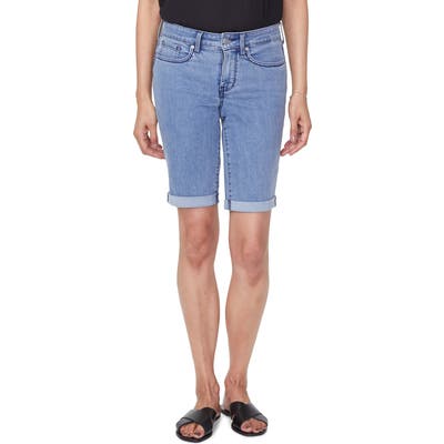 Nydj Briella Cool Embrace Roll Cuff Shorts, Blue