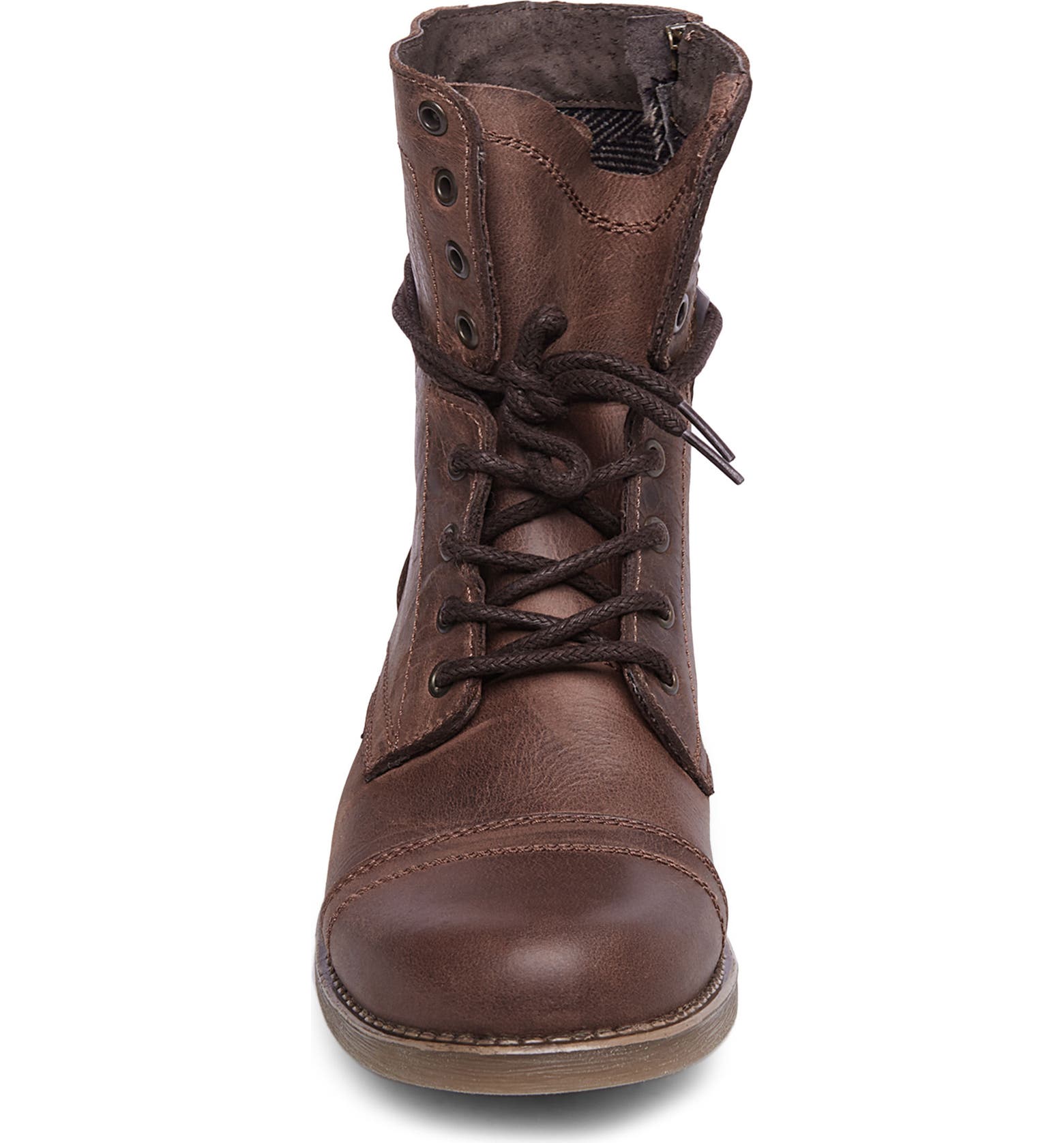 Steve Madden Troopah Leather Boots in Black for Men Steve Madden Troopah Leather Boots in Black for Men