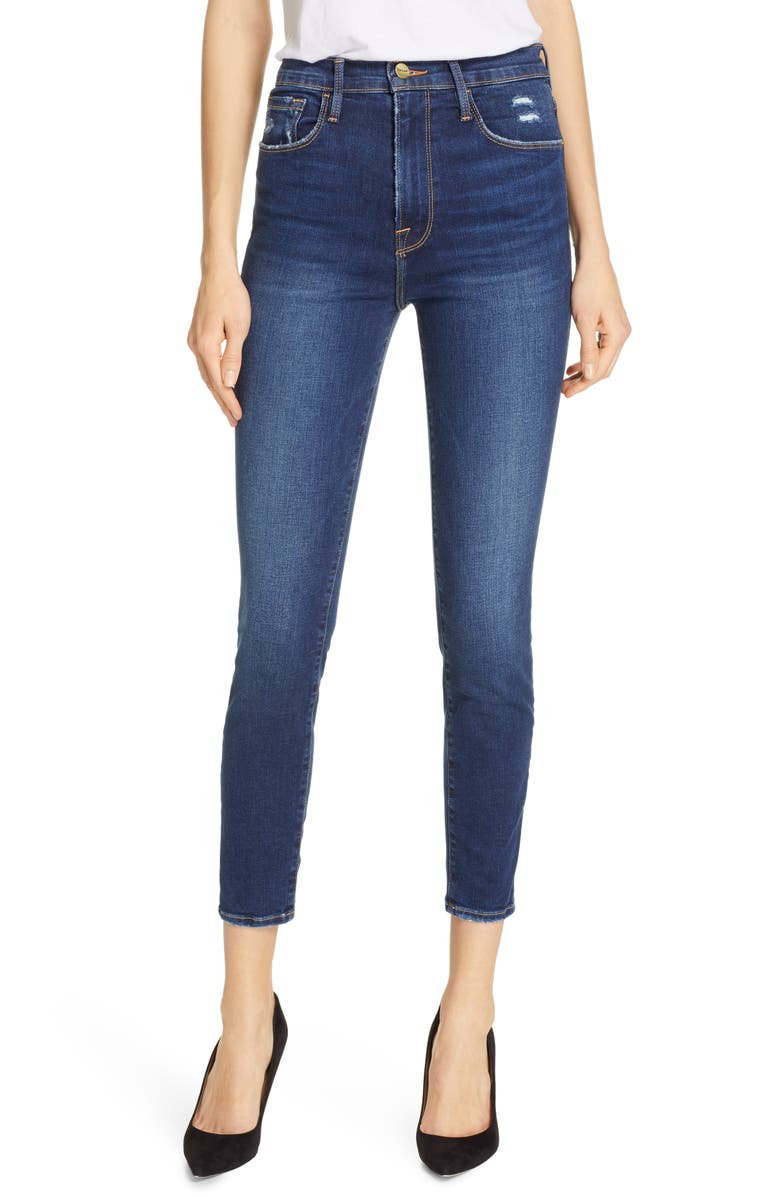 FRAME Ali High Waist Crop Cigarette Skinny Jeans (Mano) | Nordstrom