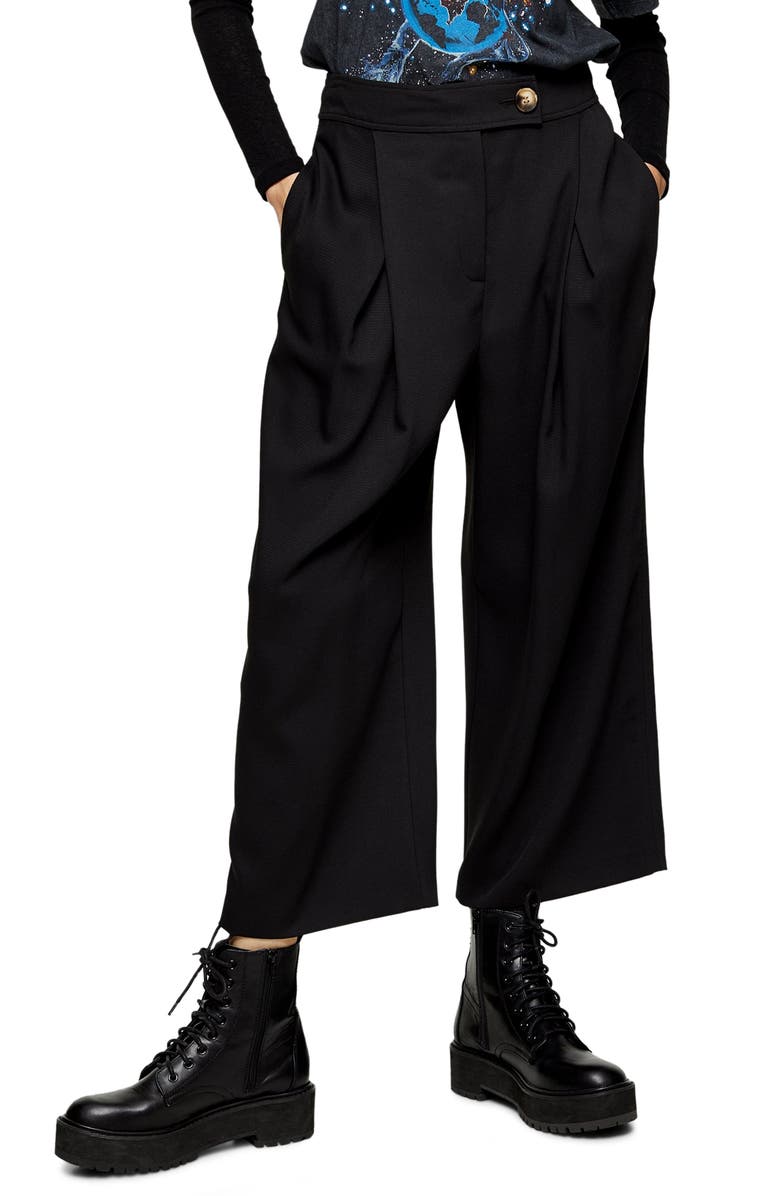 Topshop Anita Wide Leg Cropped Trousers | Nordstrom