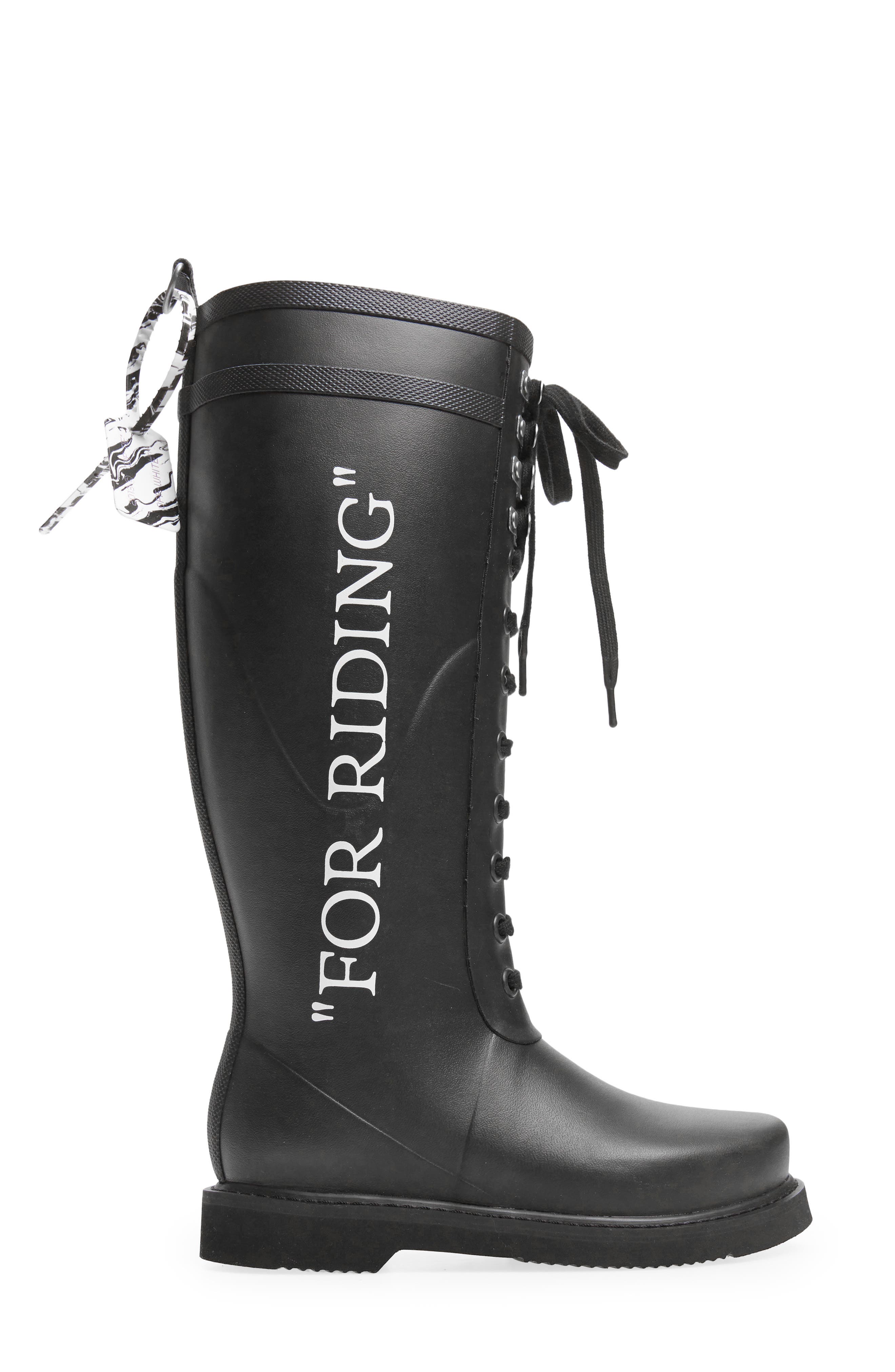 off white rain boots