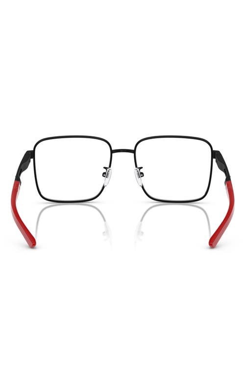Scuderia Ferrari 56mm Square Optical Glasses In Matte Black