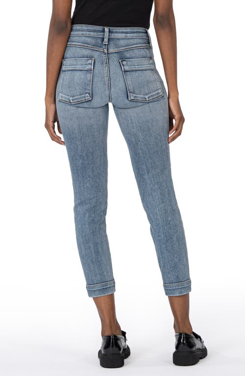 Shop Kut From The Kloth Reese High Waist Crop Skinny Jeans In Electric