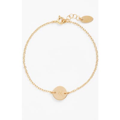 Nashelle Initial Mini Disc Bracelet