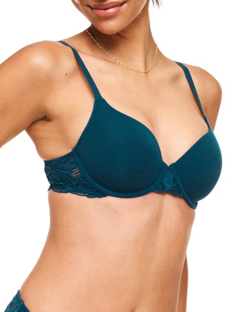 Adore Me Teagan Contour Full Coverage Bra In Dark Green