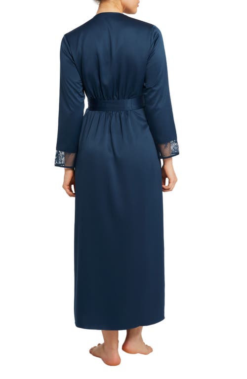 Shop Rya Collection Serena Charmeuse Robe In Celestial Blue