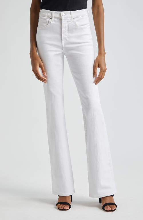 Veronica Beard Beverly Skinny Flare Jeans White at Nordstrom,