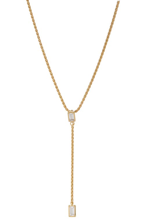 Nadri Entwine Cubic Zirconia Y-Necklace in Gold at Nordstrom