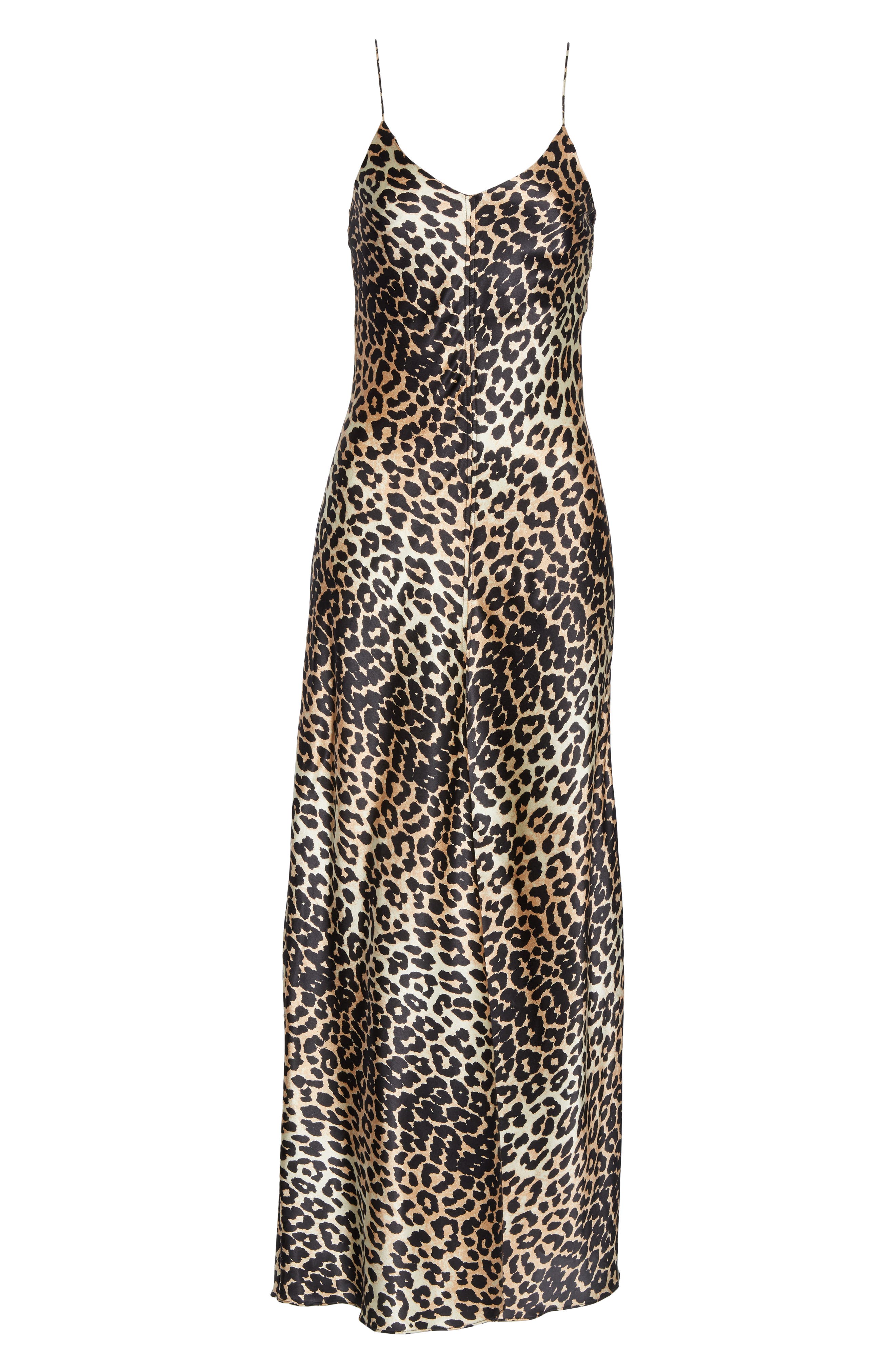 ganni leopard print maxi dress