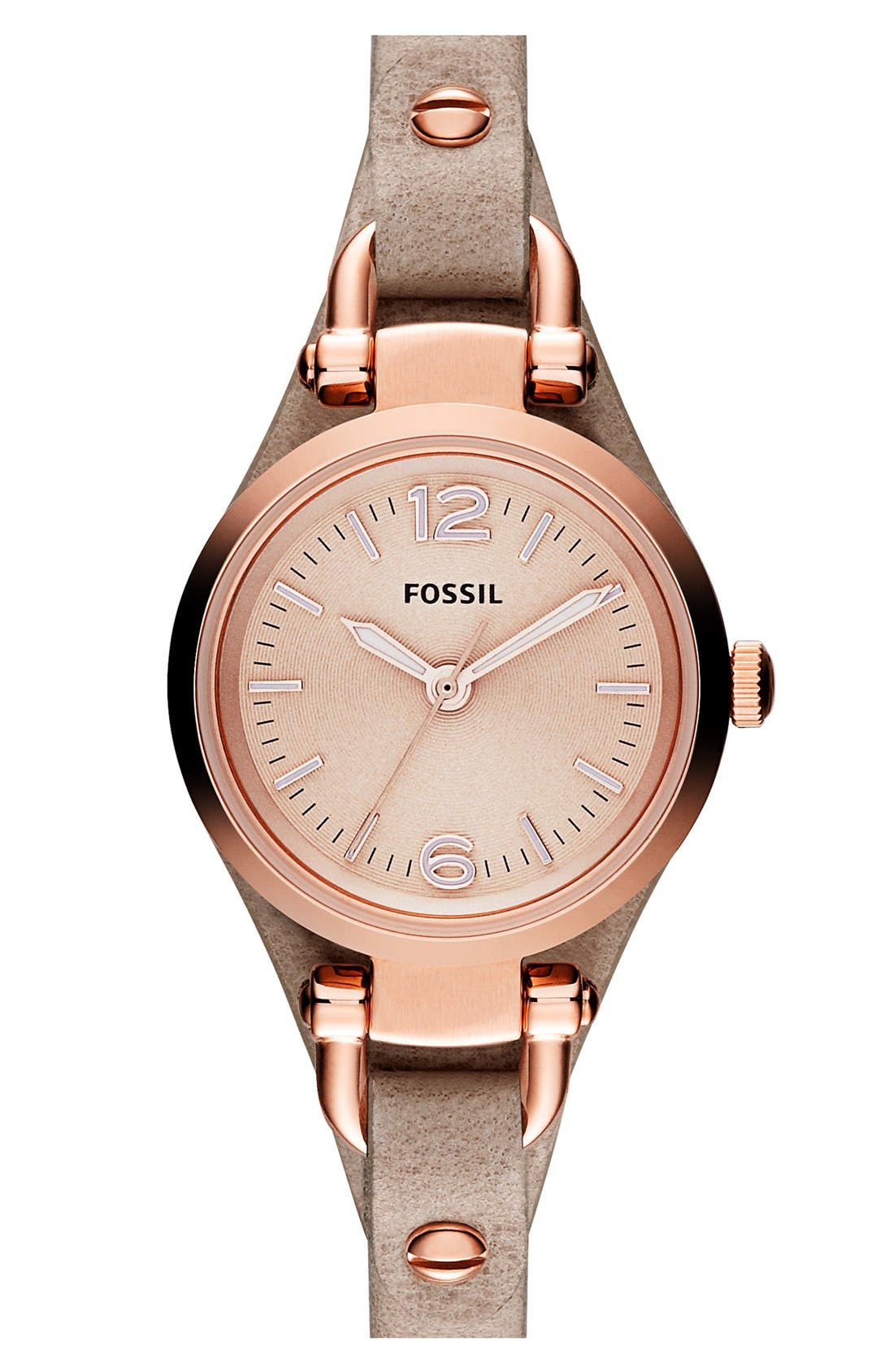 UPC 796483007840 product image for Fossil 'Small Georgia' Leather Strap Watch, 26mm Sand/ Rose Gold One Size | upcitemdb.com