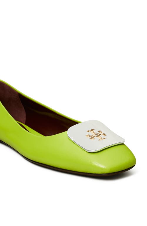 Shop Tory Burch Georgia Ballet Flat In Bright Pear