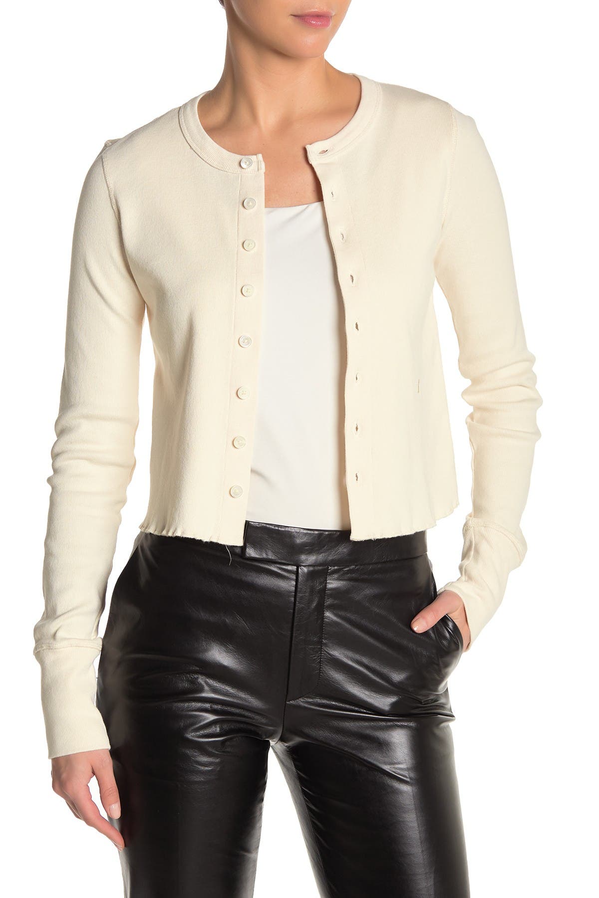 helmut lang cropped cardigan