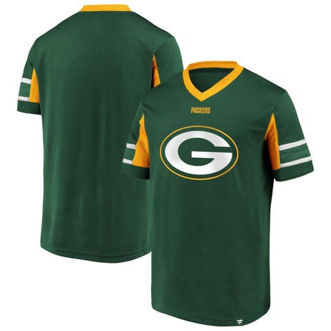 Starter Men's Gold Green Bay Packers Cross-Check V-Neck Long