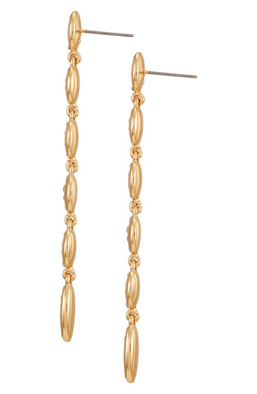 Vince Camuto Crystal Linear Drop Earrings In Goldtone