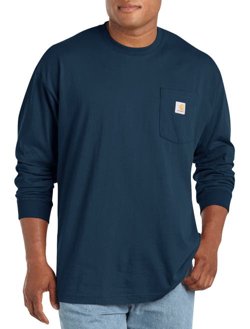 Shop Carhartt Long-sleeve T-shirt In Navy