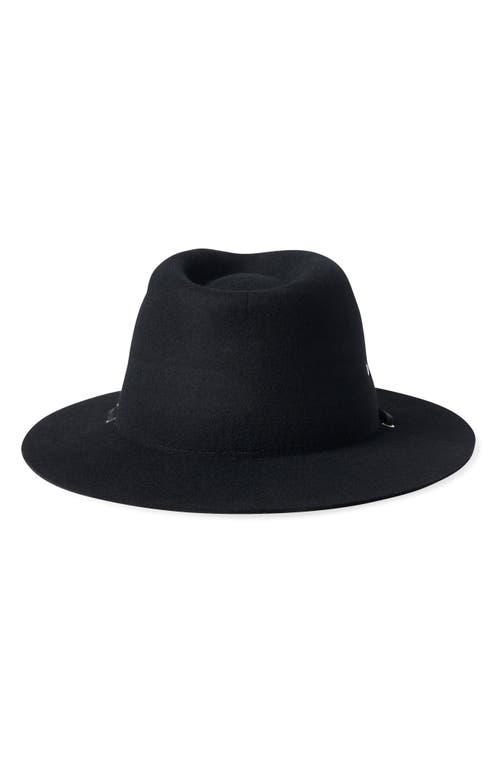 Brixton Wesley Wool Felt Fedora In Black