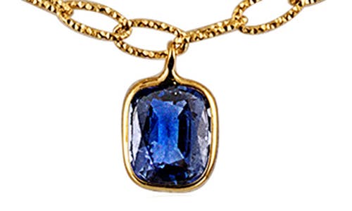 Shop Mindi Mond Tinsel Burma Sapphire & Diamond Necklace In Yellow Gold/diamond/sapphire