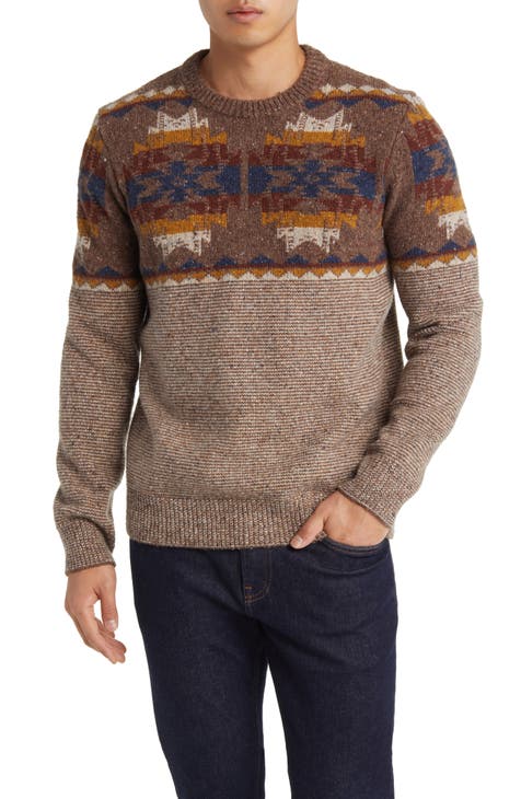 x Doug Good Feather Donegal Wool Blend Crewneck Sweater