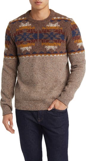 Faherty Donegal Wool Crew in Green for Men