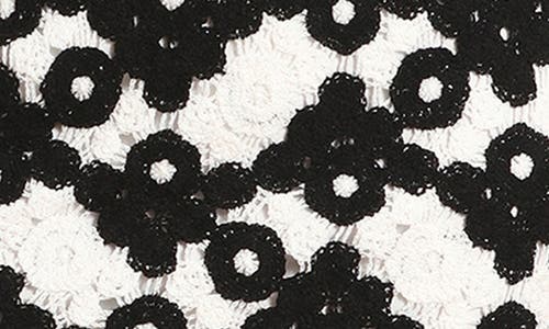 Shop Avec Les Filles Crochet Miniskirt In Black - White