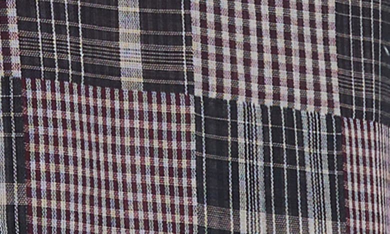 Shop Found Patchwork Cotton Flannel Button-up Shirt In Black Multi