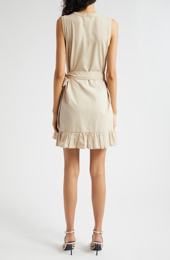 Shop Cinq À Sept Mahlia Tie Belt Sheath Dress In Khaki