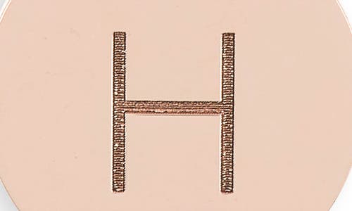 Meshmerise Initial Disc Pendant Necklace In Rose-h