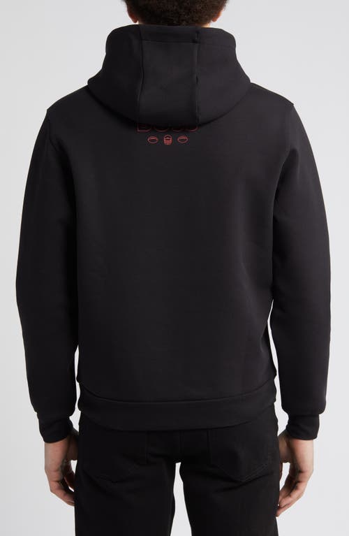 Shop Hugo Boss Boss X Nfl Touchback Graphic Hoodie In New York Giants Black