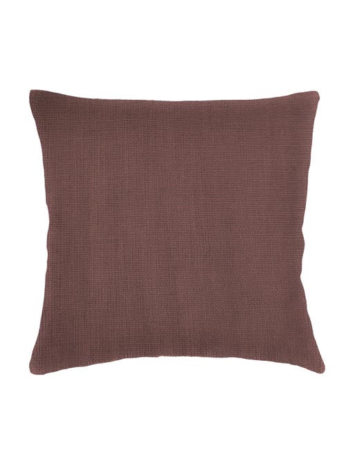 Anaya So Soft Linen Pillow Down Alternative Insert In Chestnut Brown