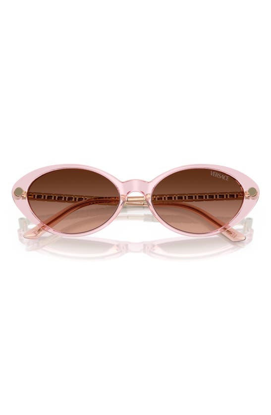 Shop Versace 54mm Gradient Oval Sunglasses In Pink Gradient