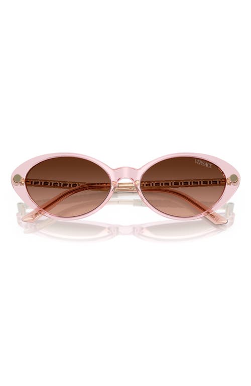 Shop Versace 54mm Oval Sunglasses In Pink Gradient