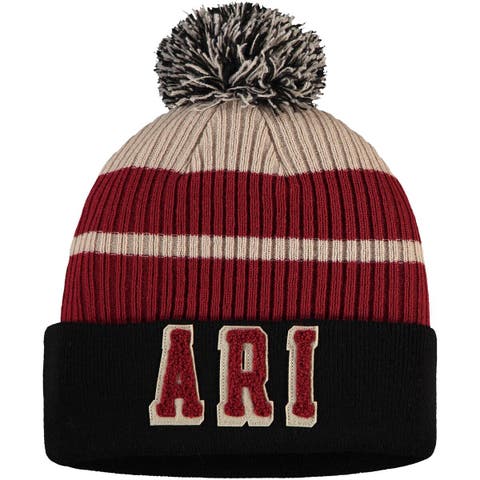 Men's Atlanta Falcons Fanatics Branded Red/Cream True Classic Cuffed Knit  Hat with Pom