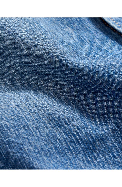 Billy Reid Rosedale Denim Snap-up Shirt In Light Indigo