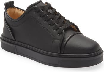 Christian Louboutin Men's Louis Junior Spikes Flat Sneakers - Black - Size 14
