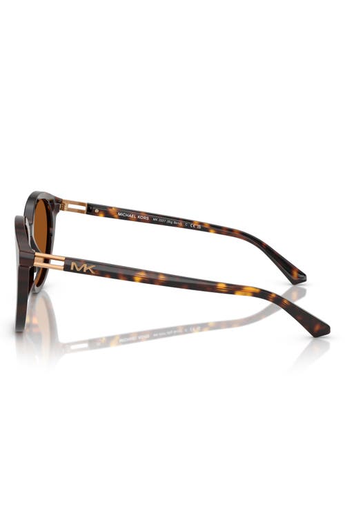 Michael Kors 53mm Round Sunglasses In Dk Tort