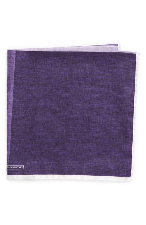 Nordstrom Colorblock Silk Pocket Square in Purple at Nordstrom