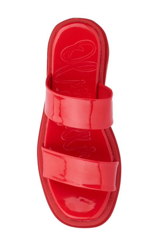 Shop Olivia Miller Tempting Platform Slide Sandal In Red