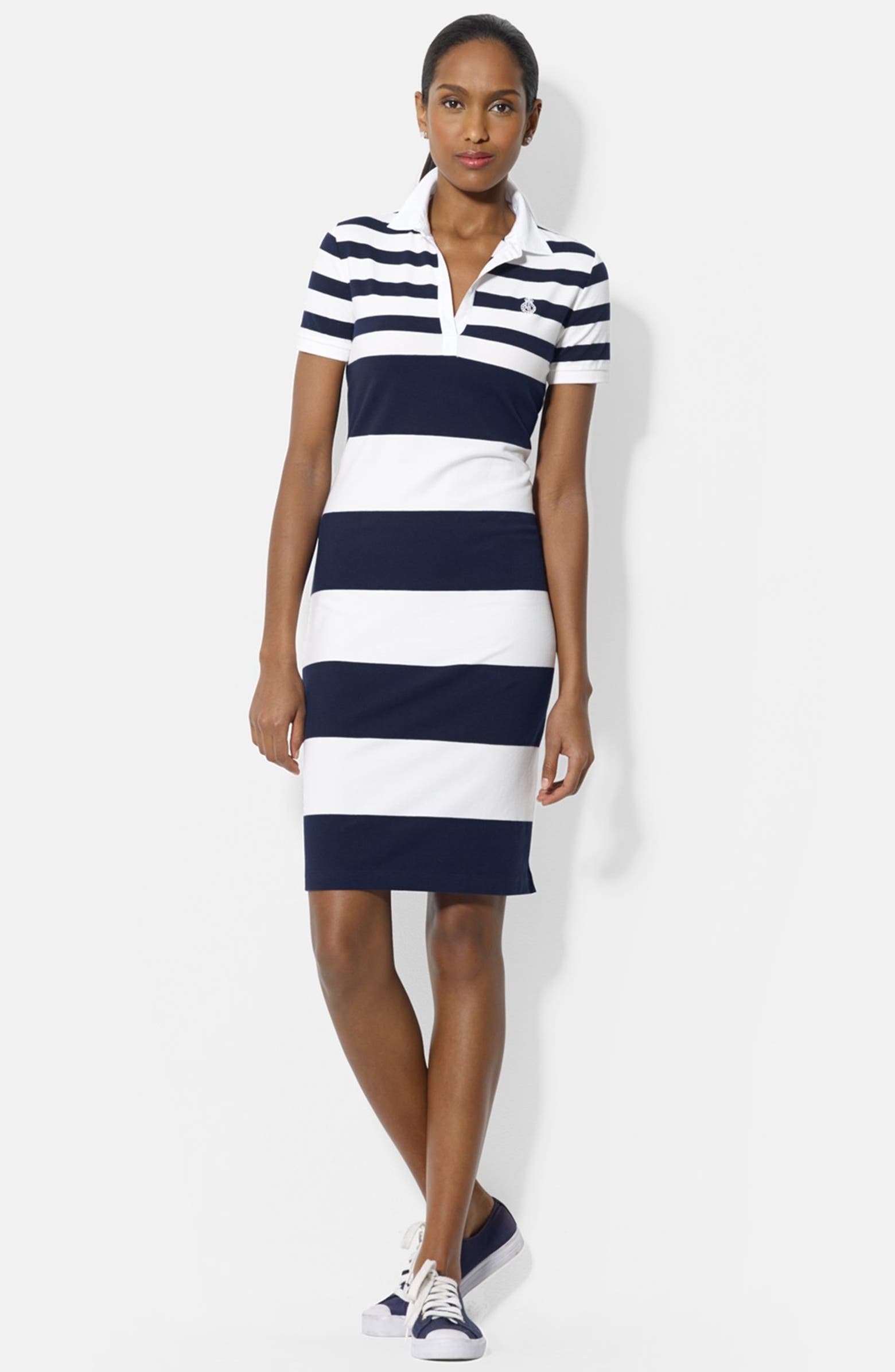 Lauren Ralph Lauren Stripe Cotton Polo Dress Nordstrom