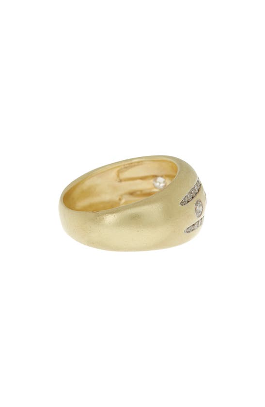 Shop Meira T Diamond Dome Ring In Yellow Gold