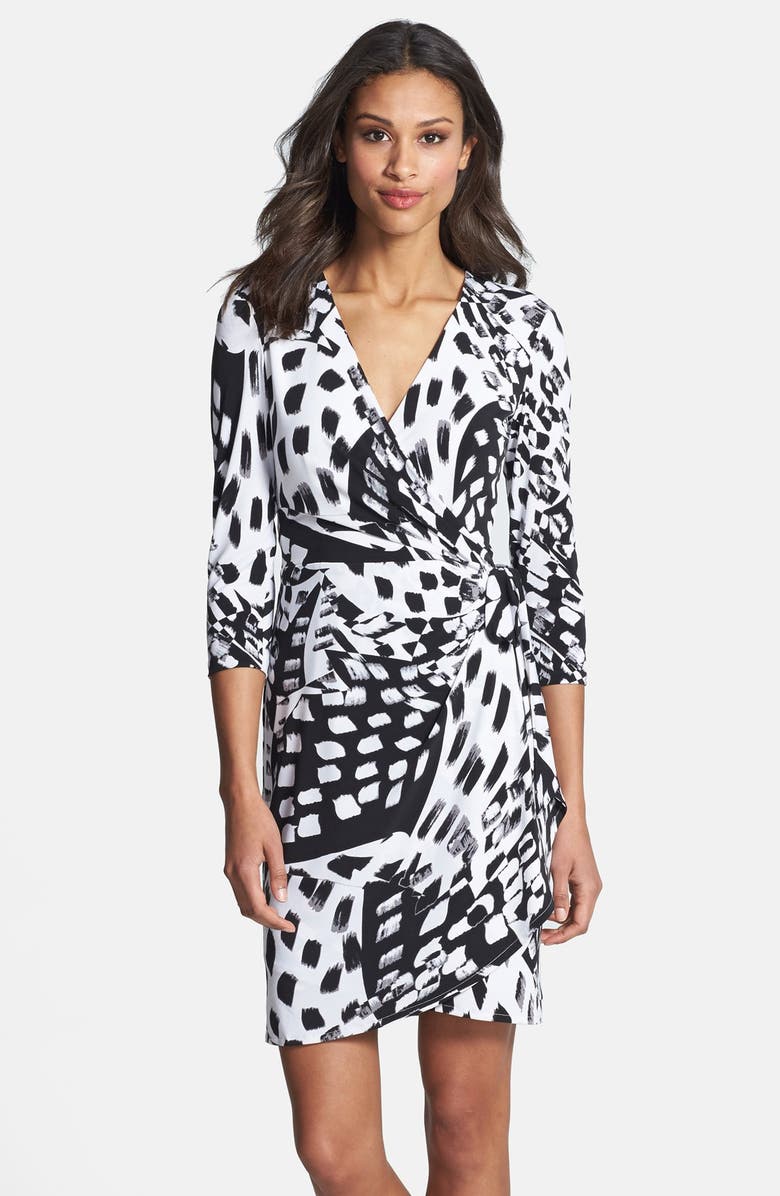 Ivy & Blu Print Jersey Faux Wrap Dress | Nordstrom