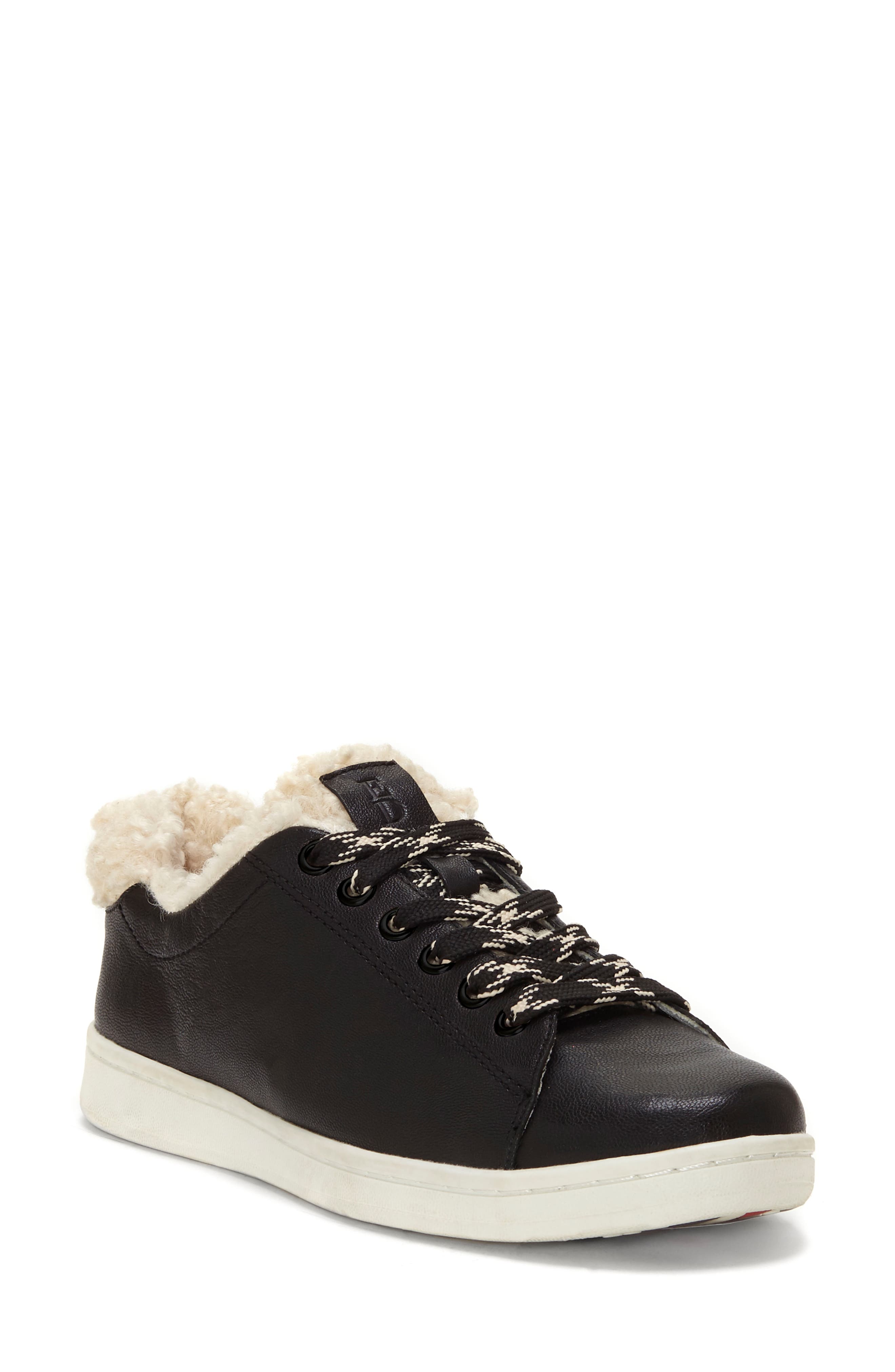 Ed Ellen Degeneres Chaska Faux Shearling Lined Sneaker- Black