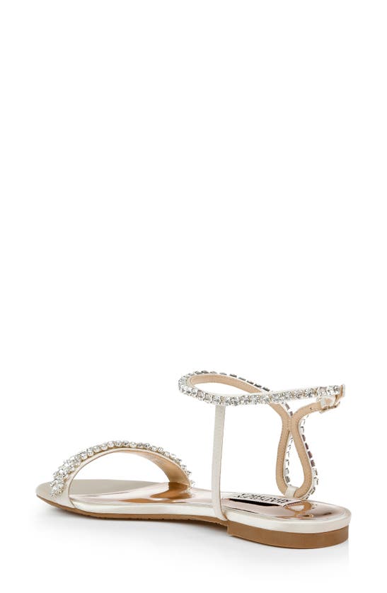 Badgley Mischka Thora Crystal Sandal In Ivory | ModeSens