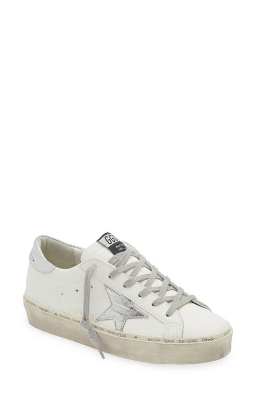 Golden Goose Hi Star Platform Sneaker In White/silver