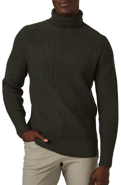 Twin City Rolled Turtleneck Sweater in Olive