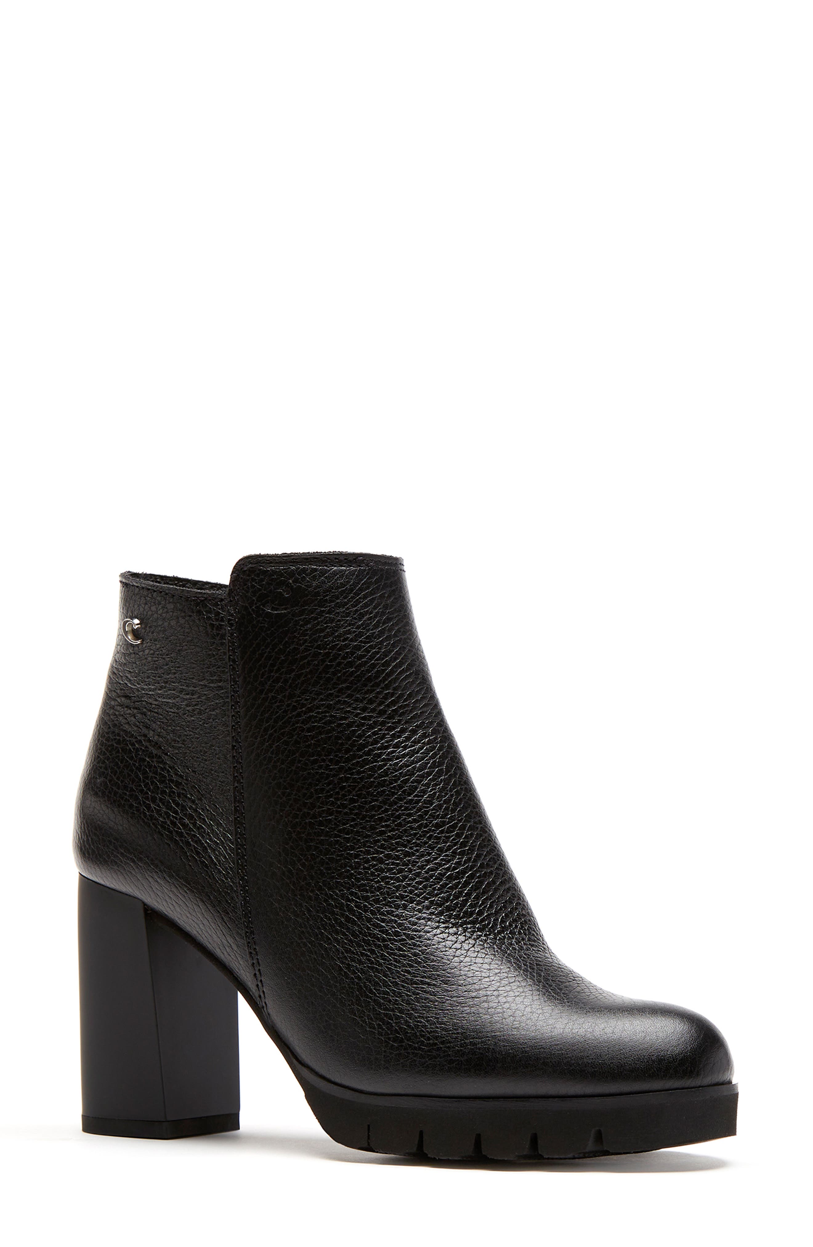 La Canadienne Maya Waterproof Bootie in Black Pebble Leather 