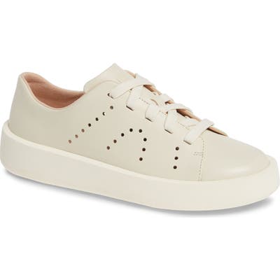 Camper Courb Perforated Low Top Sneaker, Beige
