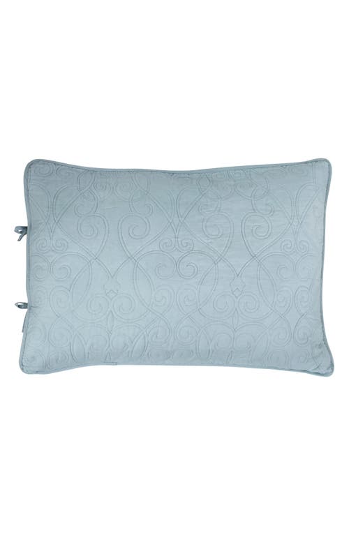 Laura Ashley Felicity Pastel Grey Quilt Set In Breeze Blue